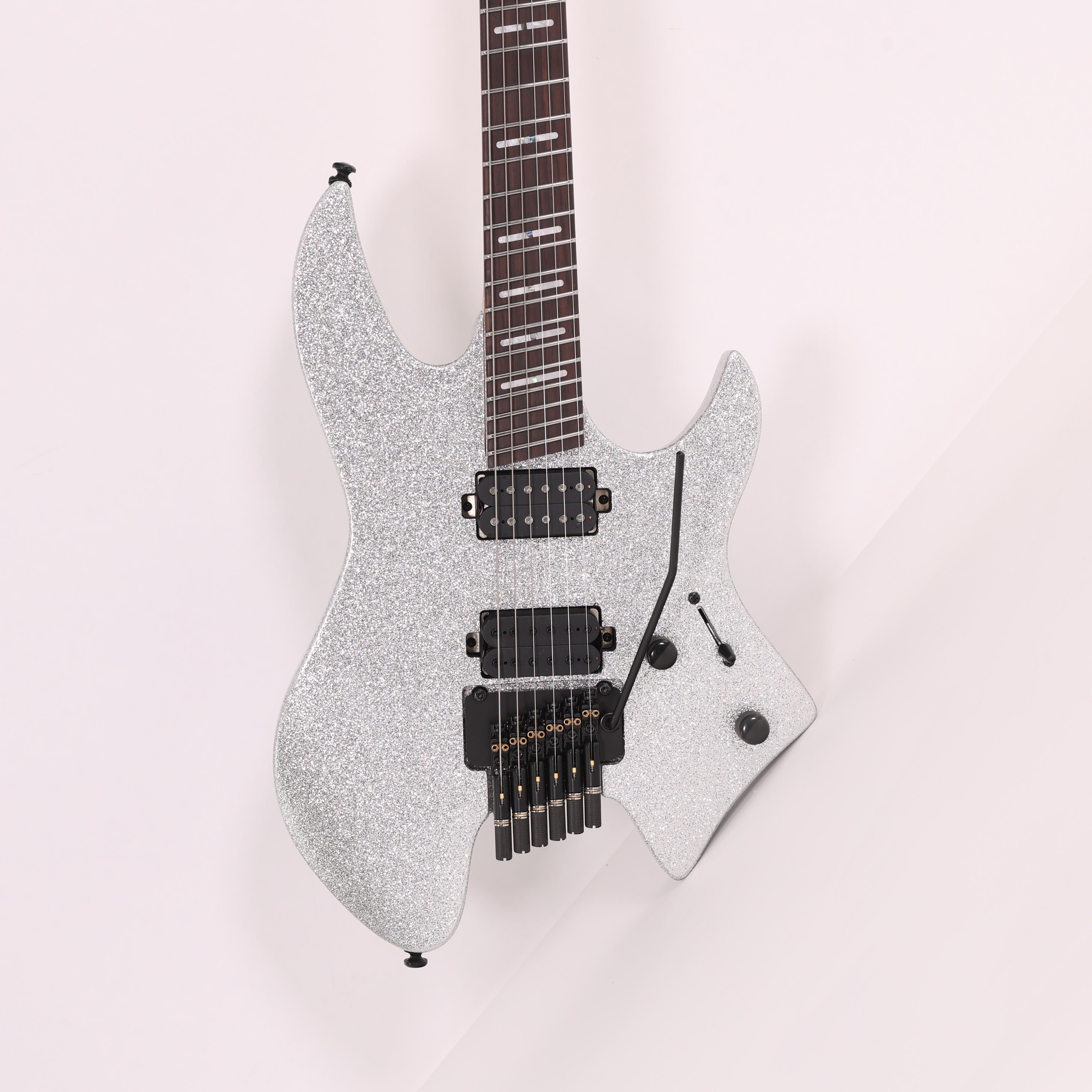 Sire Larry Carlton X6 Headless Electric Guitar in Silver Sparkle